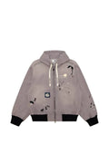 AAPE BY *A BATHING APE® paint-splatter drawstring-hood jacket