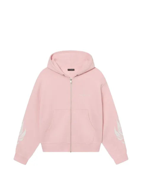 Don't Waste Culture logo-print zip-up hoodie