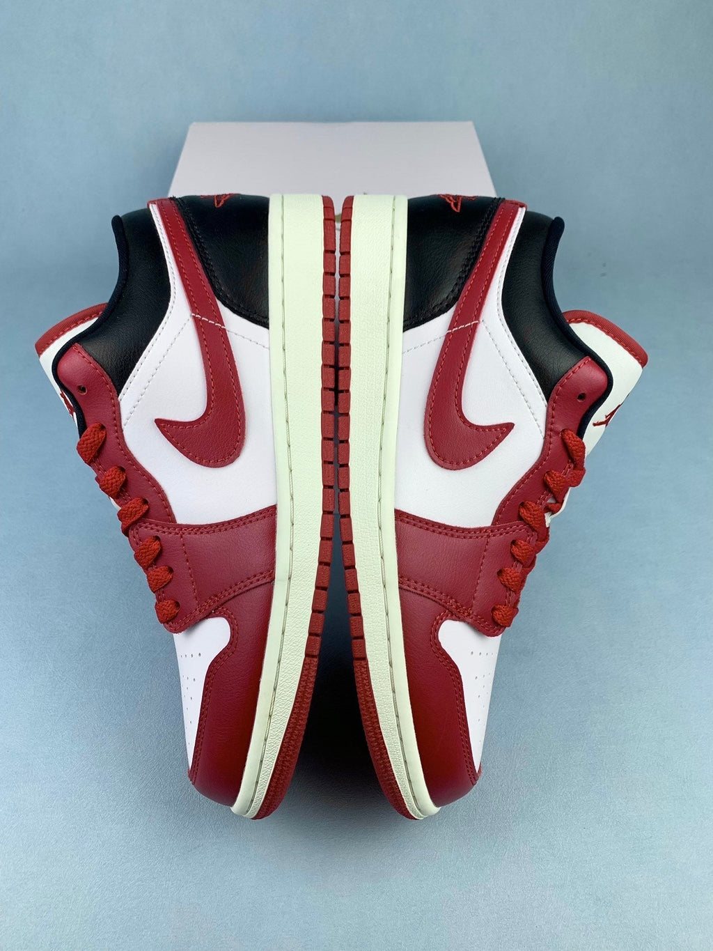 Air Jordan 1 Low Black, White, and Red Unisex Sneakers DC0774-160